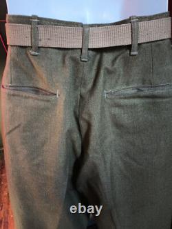 Vintage WWII Uniform with2 Long Sleeve Shirts + (1) Pants (1) Belt 1942 DK