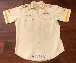 Vintage Winston Cup Nascar Pit Crew Official Embroidered Pants Shirt Uniform L