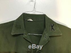 Vintage1960s US ARMY Shirt/ pants Vietnam Sateen OG 107 PANTS 32X29