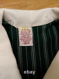 Vtg 1983 Original ladies green McDonald's Uniform Shirt Pants Visor Hat sz S