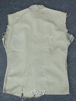 Vtg 40s WWII P44 Set USMC Stenciled Shirt & Monkey Pants HBT Named ID WW2 Jacket