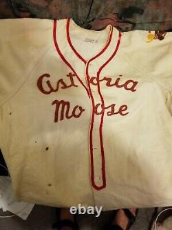 Vtg / Antique Astoria moose Wool Baseball Uniform Pieces Shirts / Pants Wilson