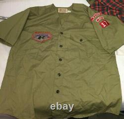 Vtg BSA Boy Scout OFFICIAL Uniform (2 Shirts, Pants, Sash, Arrow Sash, Scarf) ++