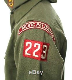 Vtg Boy Scouts America Uniform Green 3 Piece Shirt Pants Hat Pacific Palisades