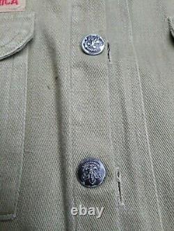 Vtg Original BSA Uniform Shirt & Pants 186 Olympia WA Circa 1950s Metal Buttons