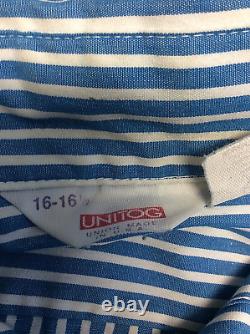 Vtg Pepsi Uniform Button up striped shirt with Blue Pants