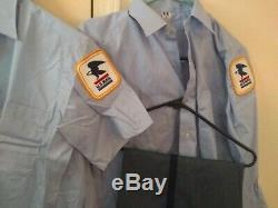 Vtg US postal uniforms pants shirts jacket and hat