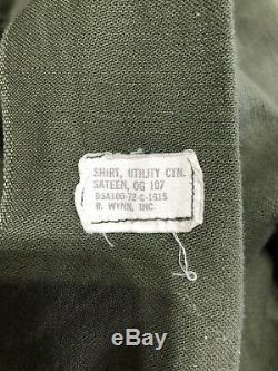 Vtg Vietnam War Sateen Og-107 Us Army Uniform Shirt Pants Sz Xs S / 30x26