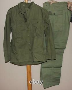 Vtg Wwii Us Army Herringbone 13 Star Shirt Jacket & Cargo Pants Near Mint Cond