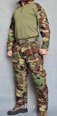 WARARMOR ALLWIN USMC MARSOC US M81 Woodland Camo Combat Shirt Pants Elbow Knee