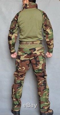 WARARMOR ALLWIN USMC MARSOC US M81 Woodland Camo Combat Shirt Pants Elbow Knee