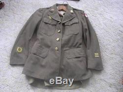 WW II Complete U S Army Uniform with Indochina Patch Jacket-Pants-Shirt-2 Hats+++