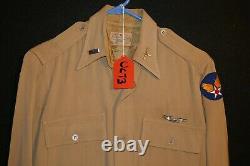 WW2 AAF Army Air Force 1st Lieutenant Shirt & Pants Pilot Wing 2 Sterling Named