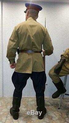 WW2 Soviet-Russian Soldier Uniform KIT= Shirt, Insignia, Pants, VisorCap==Repro==