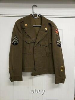 WW2 U. S. Large Size Uniform Set, Ike 44R, M37 Shirt 17/33, Pants 40/31, all real