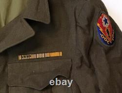 WW2 US ARMY UNIFORM Ike JACKET PANT SHIRT EUROPEAN THEATER RIBBON BAR