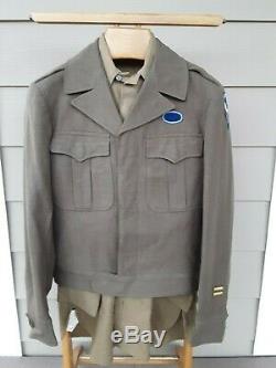 WW2 US Army 11th Airborne Division Glider Infantry Ike Jacket with shirts & pants