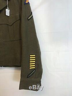 WW2 US Army 7th Army Uniform Complete Named, Jacket 38L, Pants, Shirt, Hat, Medals