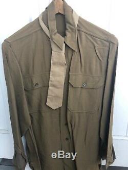 WW2 US Army Infantry Jacket With Shirt & Tie, Pants, Gloves, Cap, Scarf, Straps