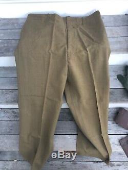 WW2 US Army Infantry Jacket With Shirt & Tie, Pants, Gloves, Cap, Scarf, Straps
