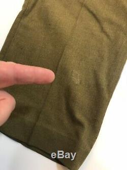 WW2 US Army Officers Dress Shirt & Pants Wool OD too 15/32 Pants 30/32 30 Inseam