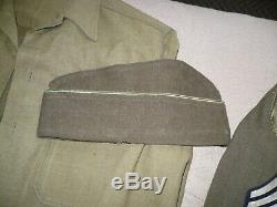 WW2 US Military Uniform Wool Ike Jacket Pants Hat Shirt Army