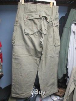 WW2 USMC HBT Harringbone Twill Fatigue Shirt AND ONE POCKET MONKEY PANTS SET