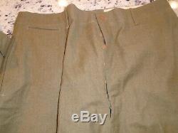 WW2 WWII Rare US Army XL 48R Uniform Pants Shirt Tie Coat Belt