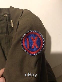 WW2 WWII US Army 9th Corps Dress Field Wool Jacket Uniform Shirt Pants 1940s 38R