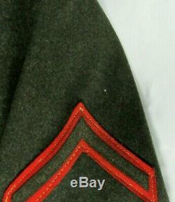 WWII 1945 USMC Dress Wool Uniform Jacket Pants Hat Shirt Sterling Rifleman Badge