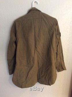 WWII 9th ARMY 4th ARMORMED DIVISION IKE JACKET, SHIRT, PANTS HAT EUC