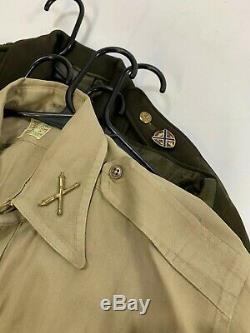 WWII OFFICER CAPTAIN C. Fletcher Horn Jackets, Shirts, Pants Awarded Silver Star