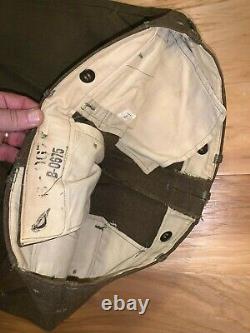 WWII US ARMY GI Uniform TUNIC SHIRT PANTS Belt Tie OVERSEAS Cap Hat LOT