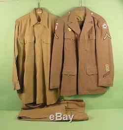 WWII US Army CBI China India Burma Uniform WithPantsShirtEnlisted SoldierHats