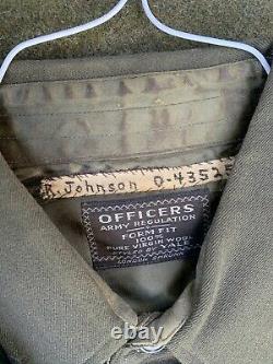 WWII US Army Officer Lieutenant RJ Johnson shirts pants 6-pcs grouping