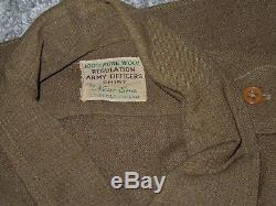 WWII US Army TANK DESTROYER Officer's NAMED Uniform Group Artillery Shirt Pants