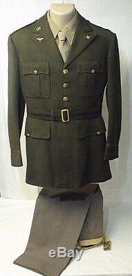 WWII USAAF US Army Air Force Officers Uniform Coat, Pants and Shirt
