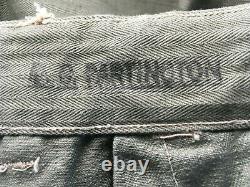WWII USMC P41 herringbone twill HBT utility 36 coat shirt 34 trousers pants