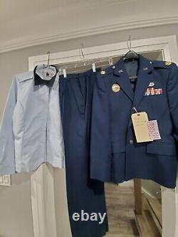 Women US Air Force Major Full Uniform with Pins Shirt Pants Jacket Movie READ