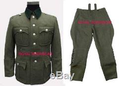World War 2 WWII German M36 Infantry Officer Jacket Shirt Fatigue Pants Uniform