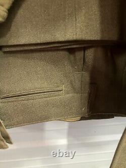 World War II U S Army uniform 1st Infantry Coat Pants Shirt and Tie 1940s