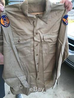 Ww II Vintage Mens 1940s Us Army Dress Uniform Shirt/pants/jacket/ties/hat