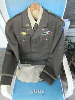 Wwii English Tailor Made Army Air Corp Ike Jacket, Shirt, Tie, Pants! Liason Wings