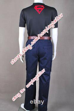 Young Justice Superboy Cosplay Costume Shirt Pants Belt Uniform Suit Popular