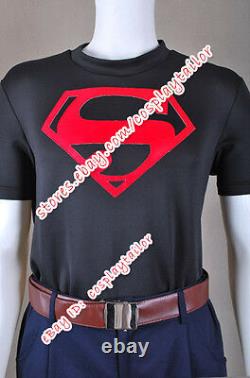Young Justice Superboy Cosplay Costume Shirt Pants Belt Uniform Suit Popular